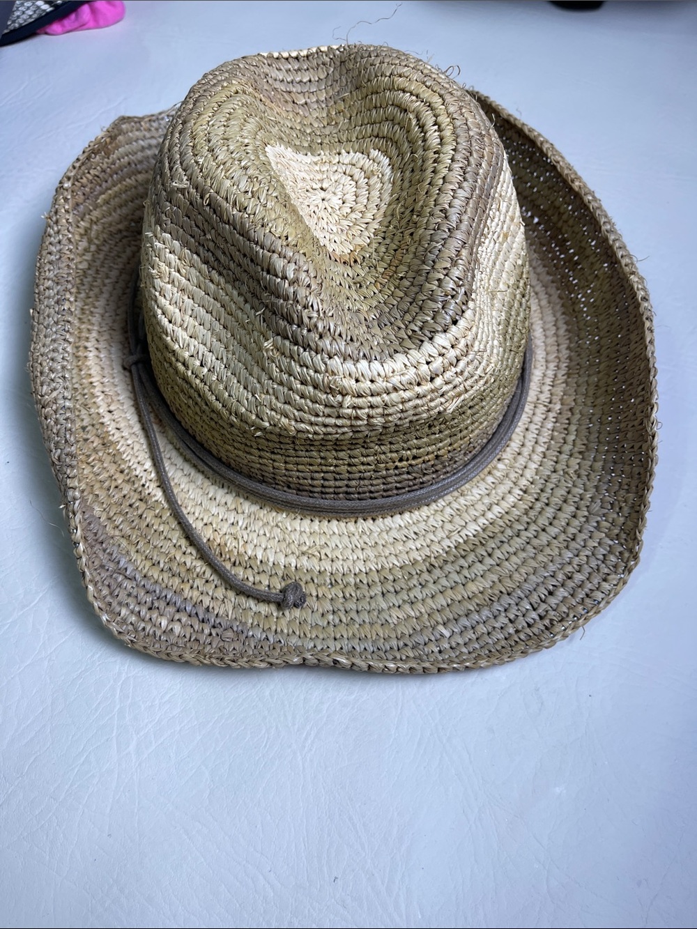 100% raffia straw hat Tarnish